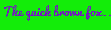 Image with Font Color 7517C2 and Background Color 13ED09